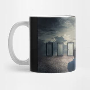 the door to unknown Mug